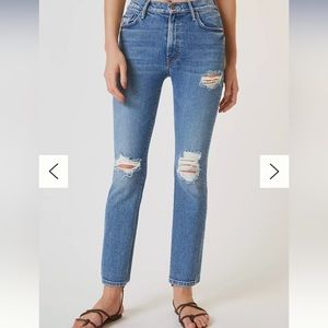 NWT Mother Insider Mid Rise Ankle Bloom and Doom size 28